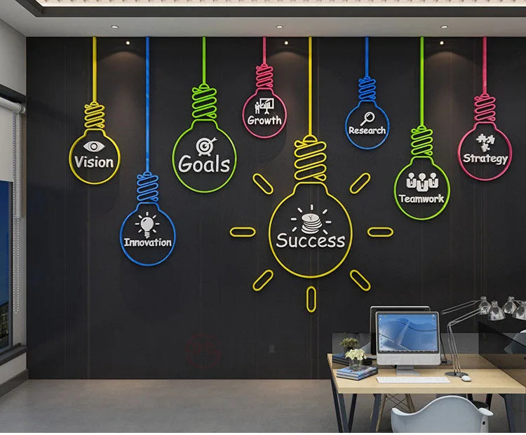 3D Acrylic Office Wall Art