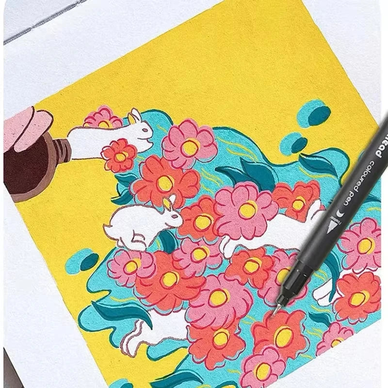 Watercolor & Fine liner Art Set