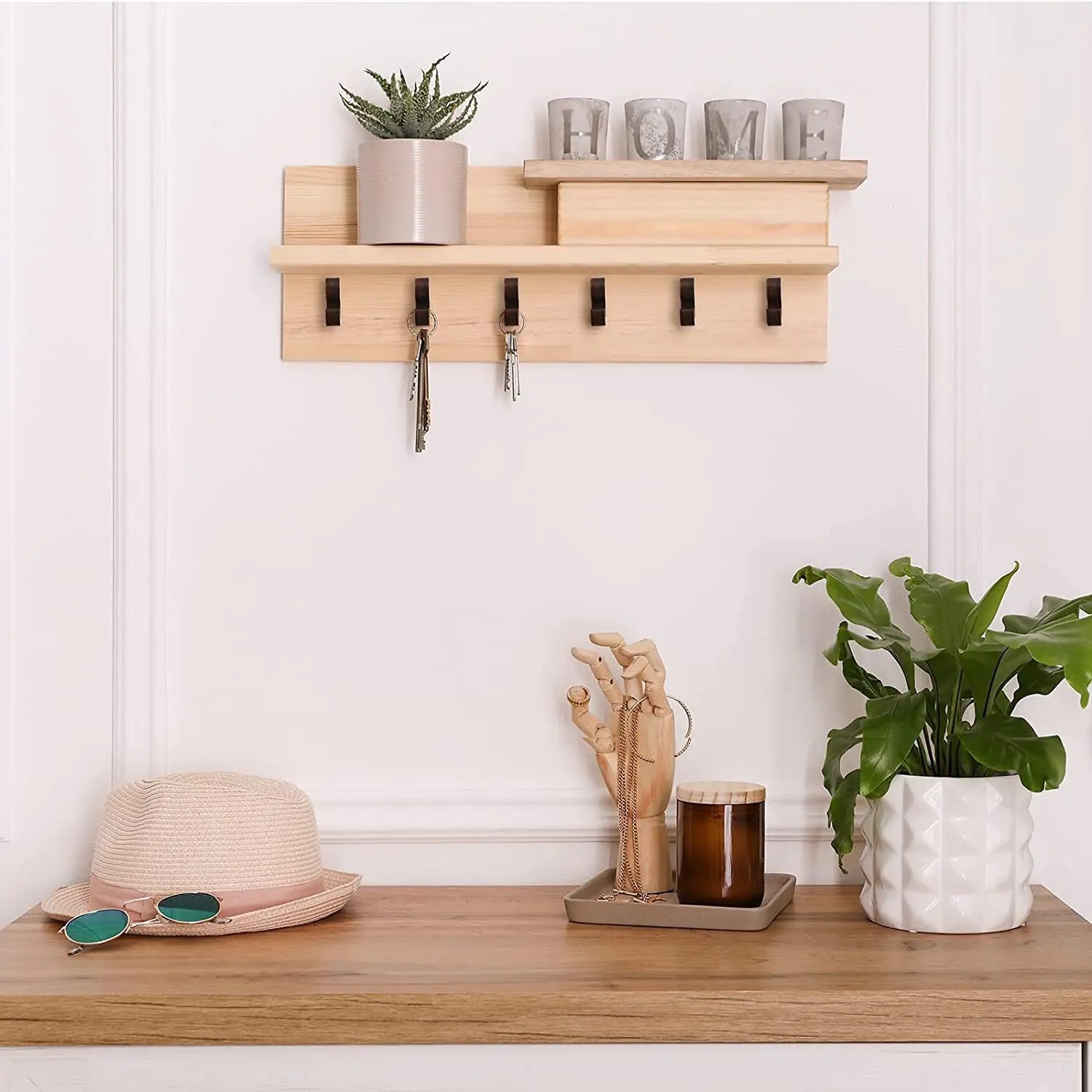 Bview Wooden Hook Push Pins