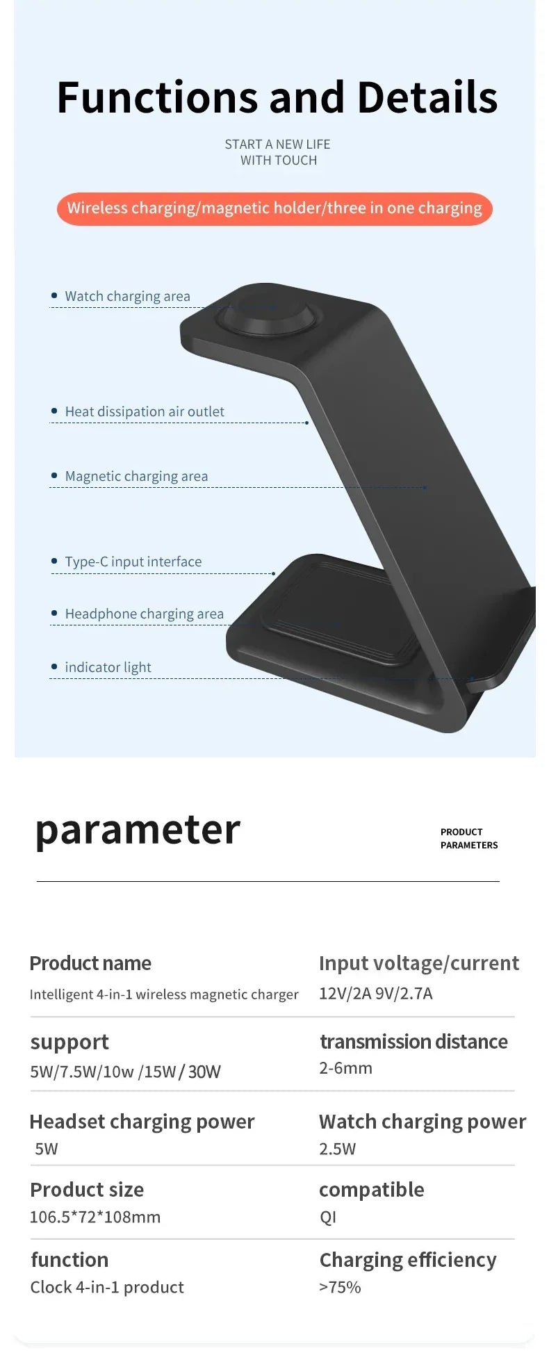 3-in-1 Samsung Wireless Charging Stand: