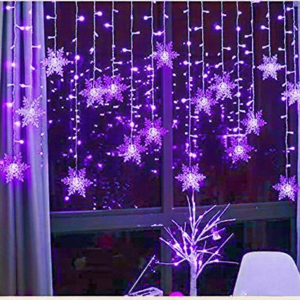 3.2M Snowflake Curtain String Lights