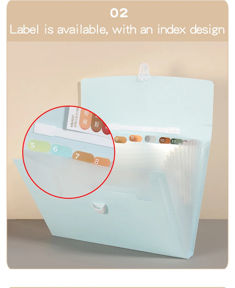 13-Pocket A4 Expanding File Folder