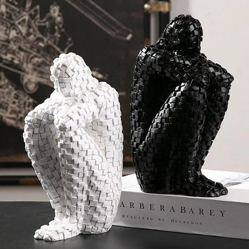 Nordic Thinker Resin Sculpture