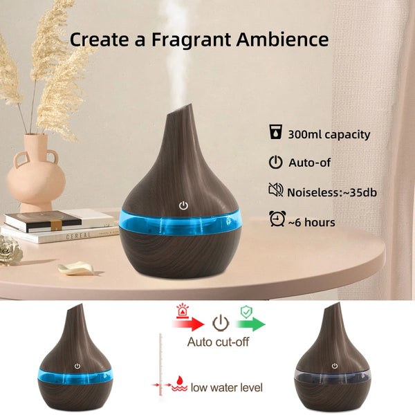 300ml Portable USB Humidifier & Diffuser
