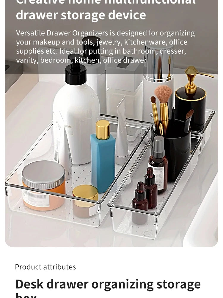Clear Drawer Organizer Set
