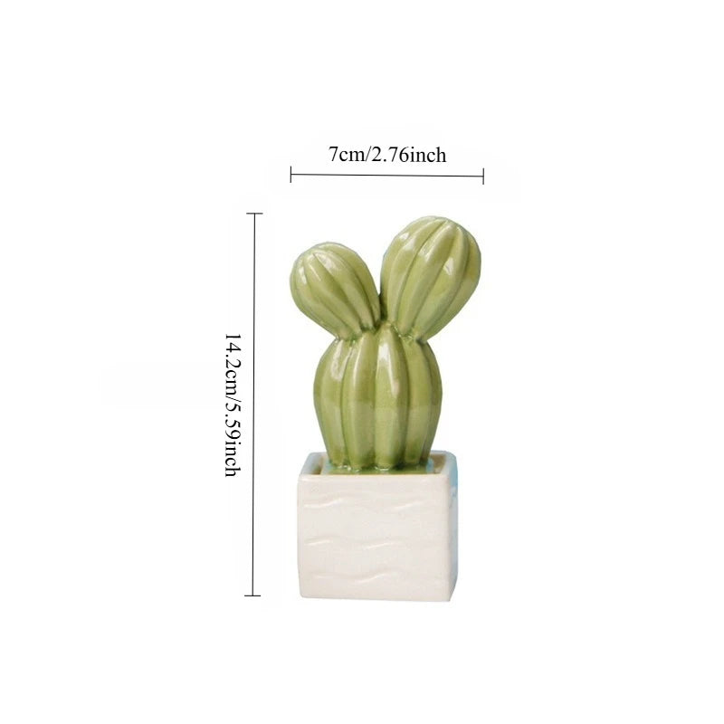 Ceramic Cactus Multi-Potted Decor