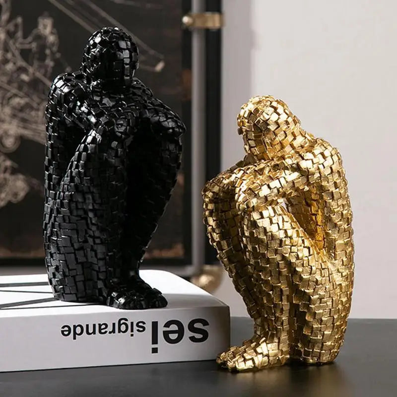 Nordic Thinker Resin Sculpture