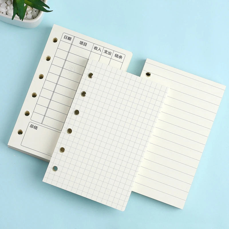 A7 Loose Leaf Refill Paper – 6-Hole Binder Pages for Planners & Journals