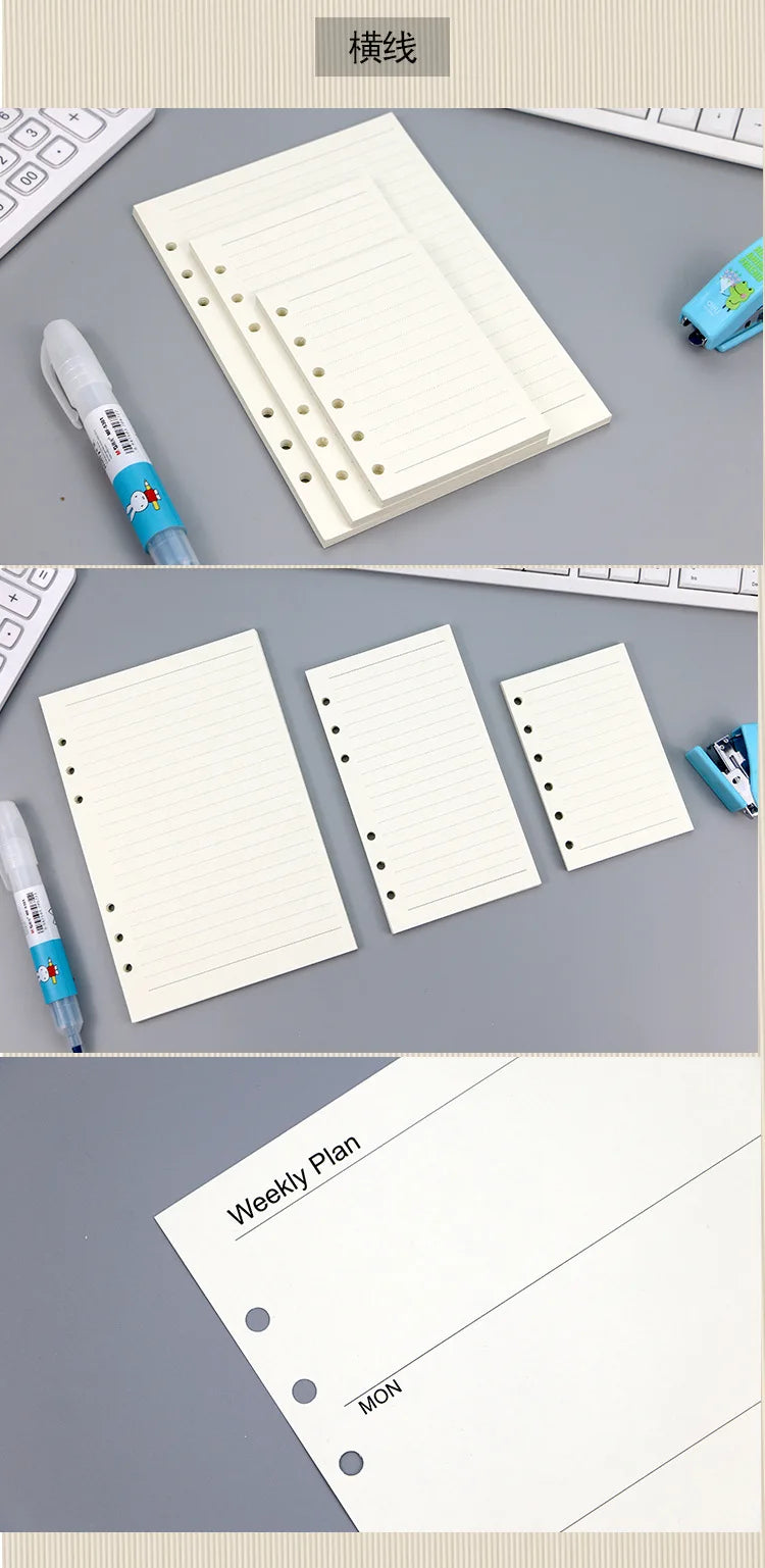 Loose Leaf Notebook Refill Paper Set