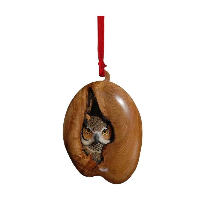 Acrylic Owl Christmas Tree Ornament