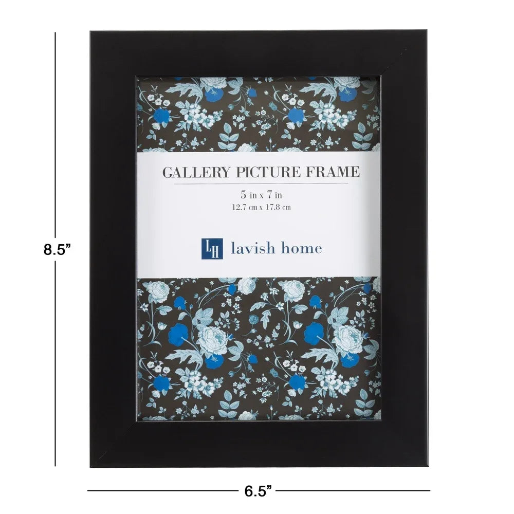 Set of 6 Black 5x7 Picture Frames