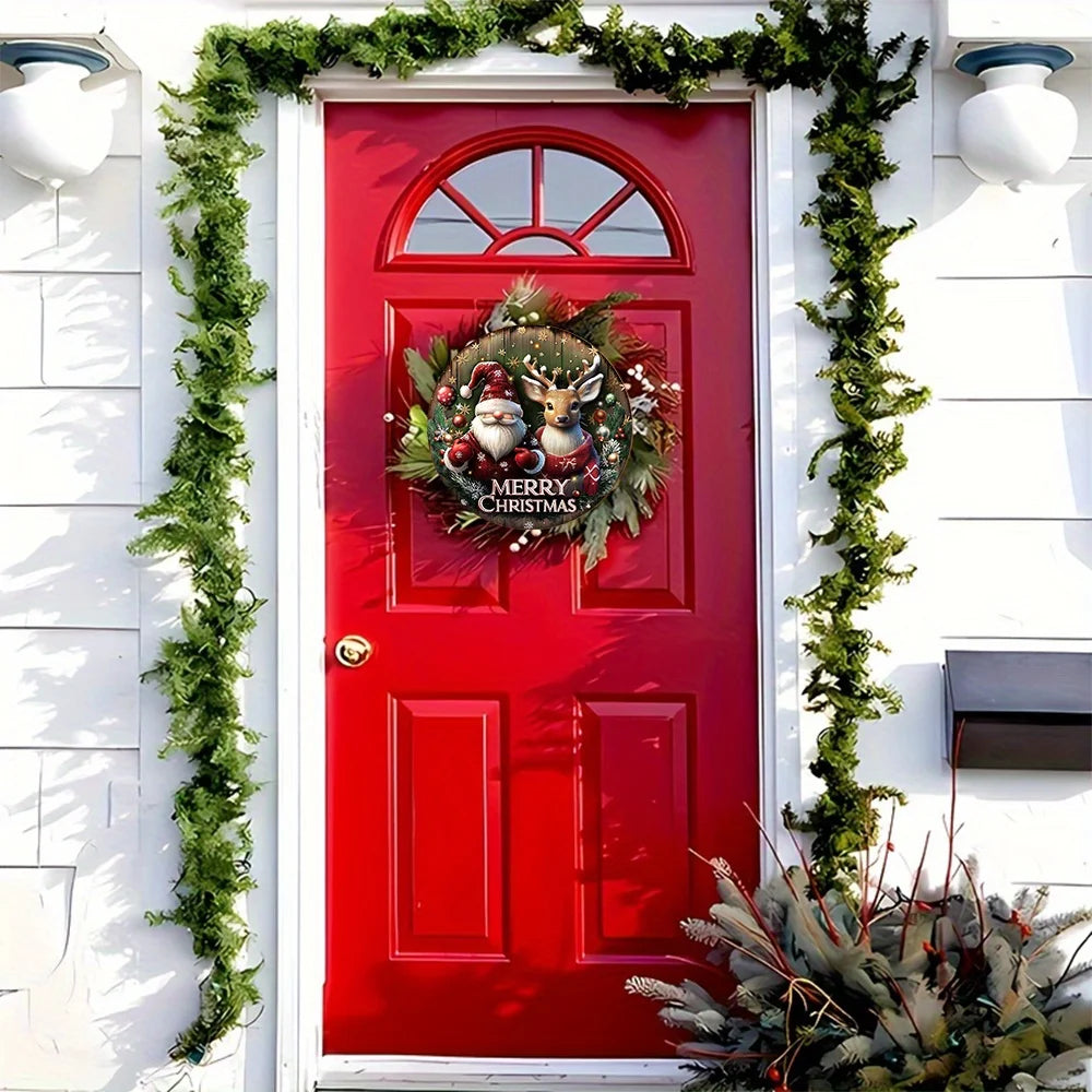 Merry Christmas Wooden Hanging Sign