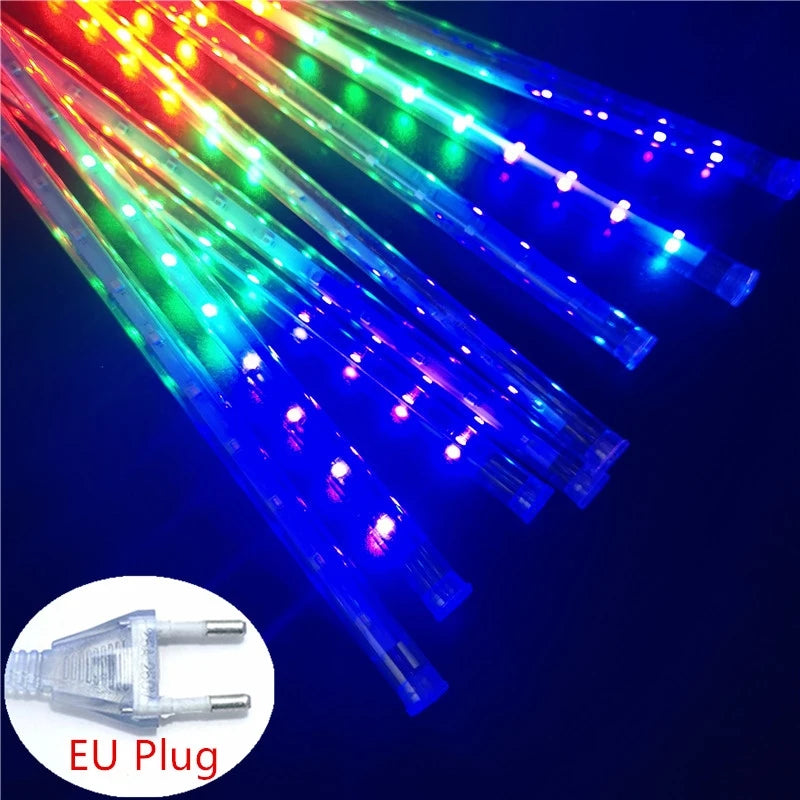 LED Meteor Shower Rain String Lights