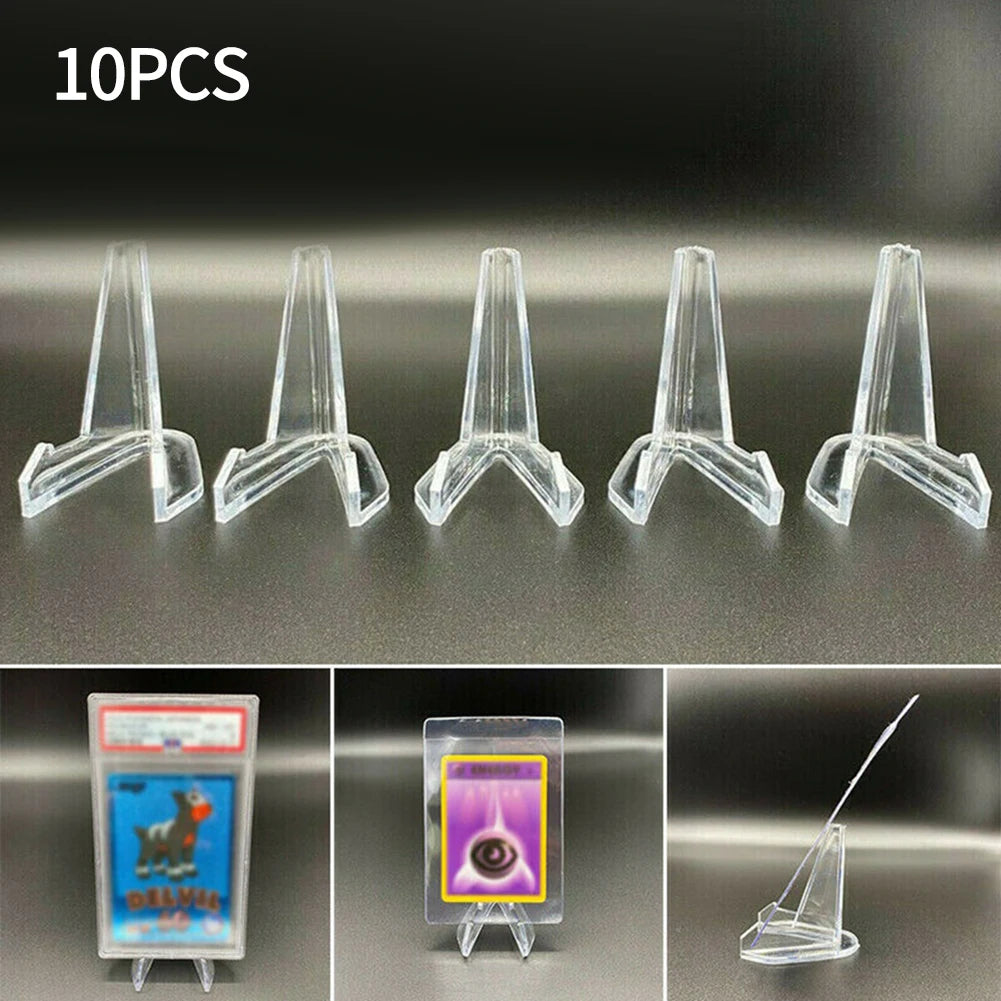 10PCS Clear Acrylic Triangle Display Stand
