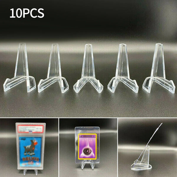 10PCS Clear Acrylic Triangle Display Stand