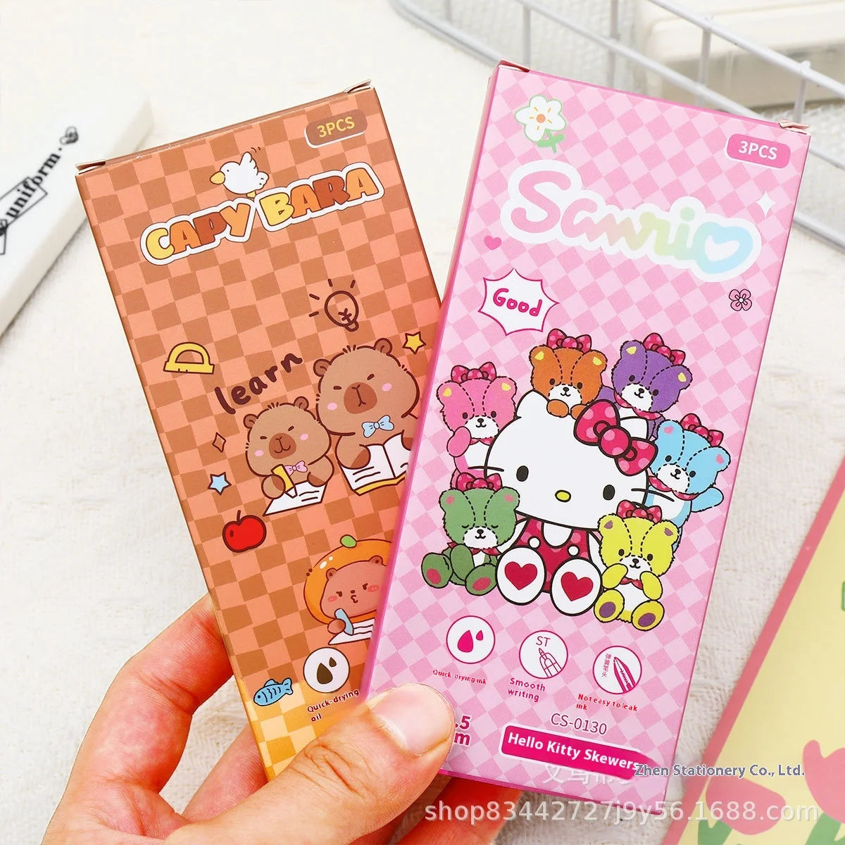 Gel Pen Set – Hello Kitty & Capybara