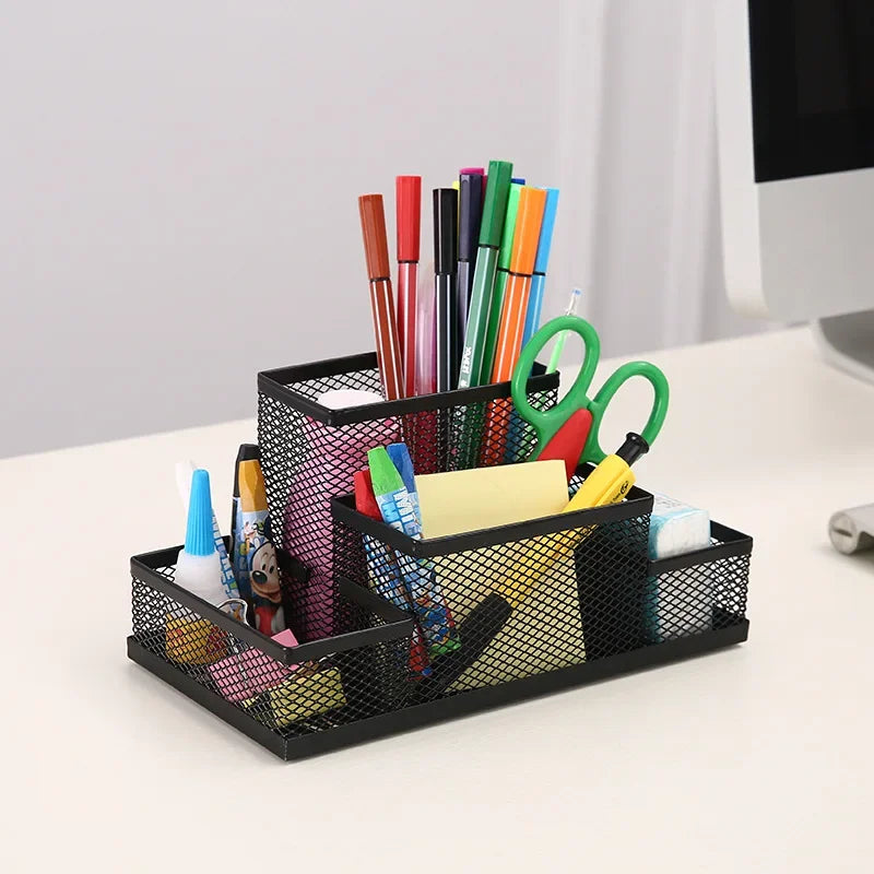 Metal Mesh Pen Holder – Desk Organizer for Office & School