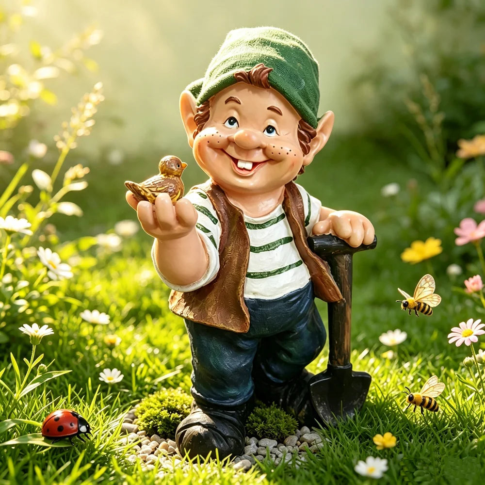 Whispering Garden Gnome Statue