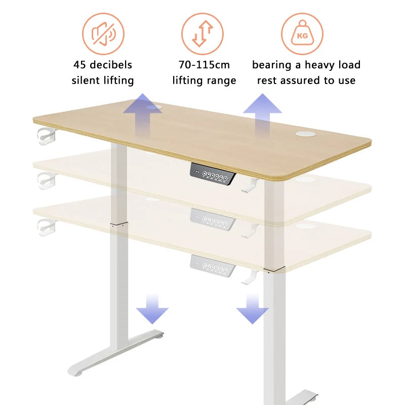 EleElectric Height Adjustable Sit-Stand Deskctric Height Adjustable Desk – Sit-Stand Computer Table for Home Office