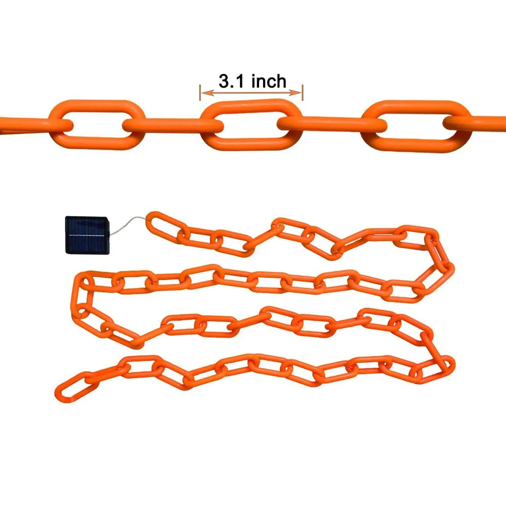 Halloween Plastic Chain Lights Props Chains with 8 Lighting Modes String Lights for Skeleton Dog Spooky Outdoor Decorations