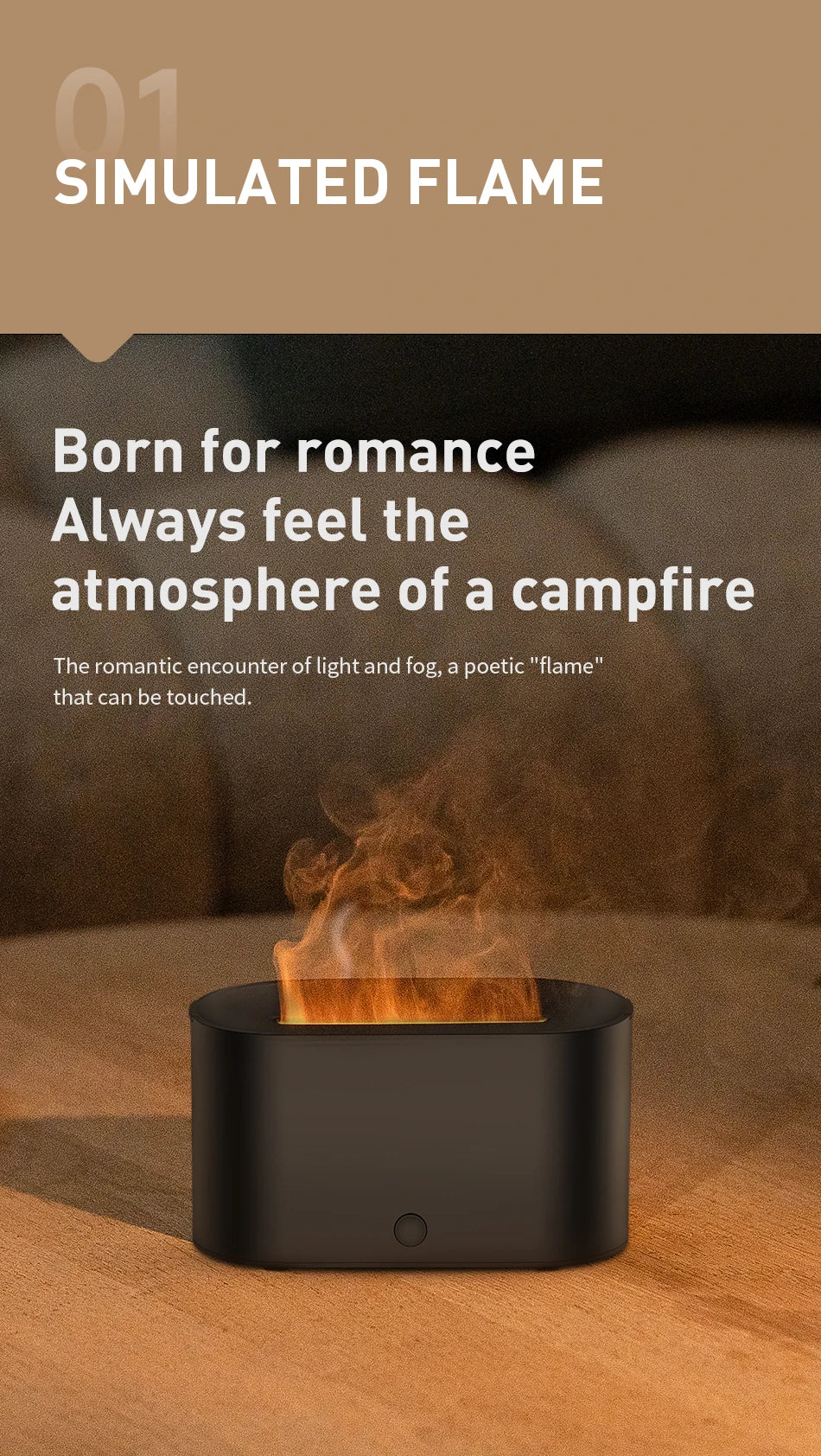 Mini Flame Aromatherapy Humidifier