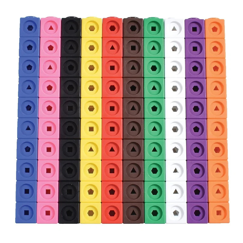 100Pcs Linking Cubes Math Manipulatives: