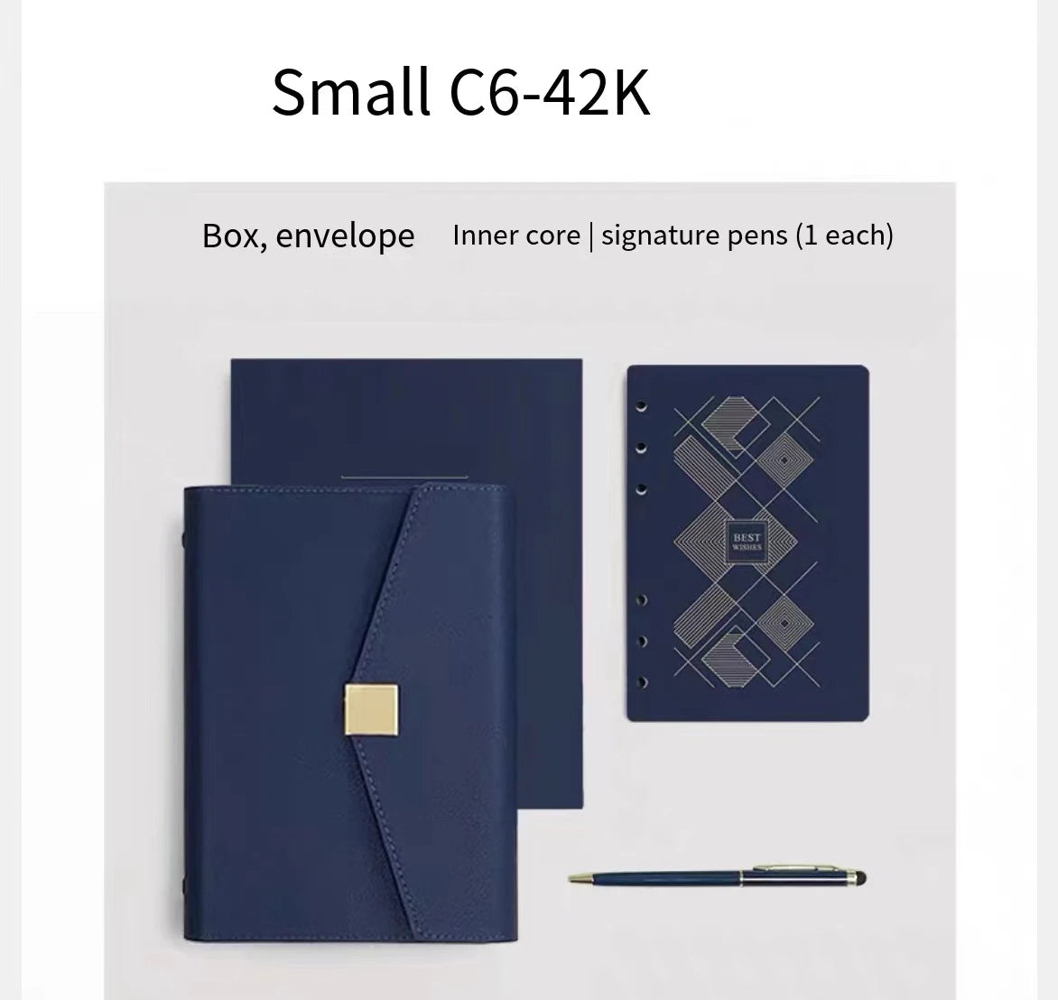 A5 PU Leather Refillable Notebook Planner.