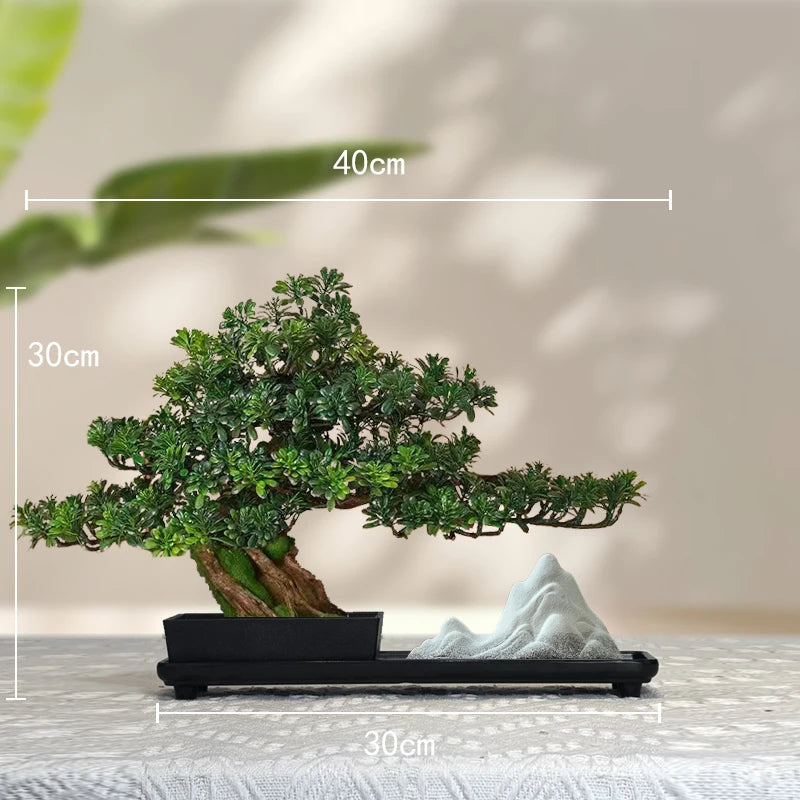 Simulated Welcome Pine Bonsai Ornament