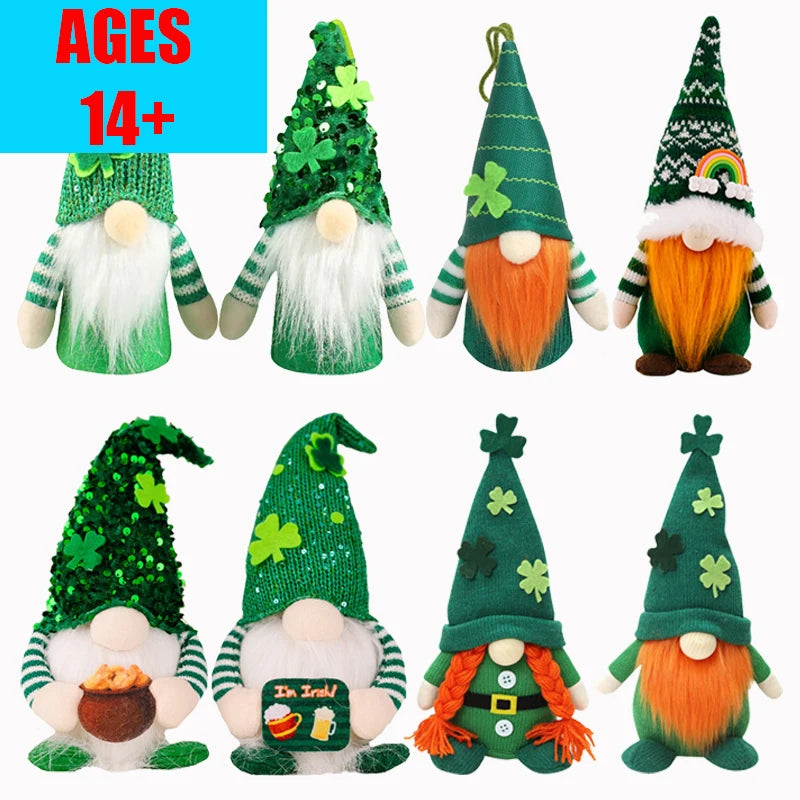 St. Patrick's Day Green Gnome Ornament
