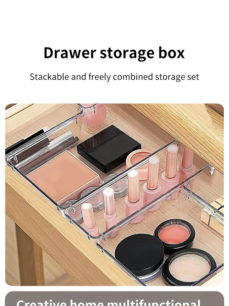 Clear Drawer Organizer Set