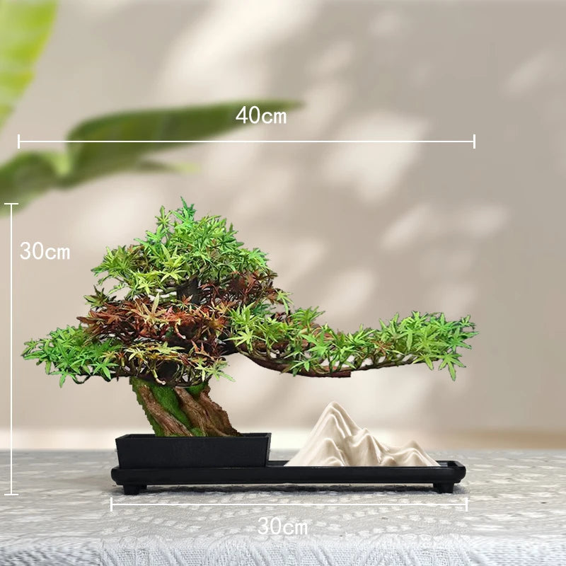 Simulated Welcome Pine Bonsai Ornament
