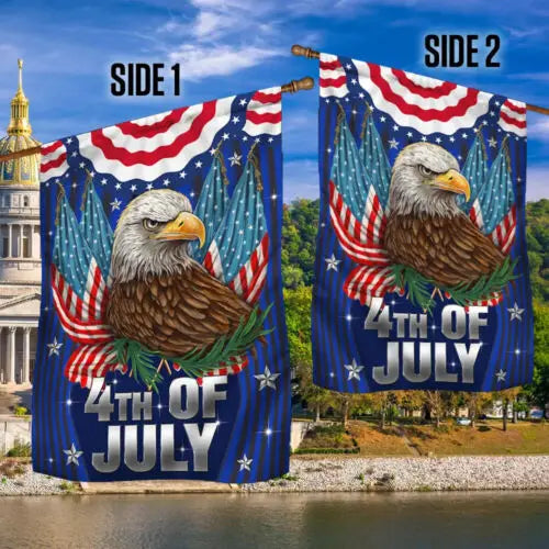 Patriot Eagle 4th of July Garden Flag
