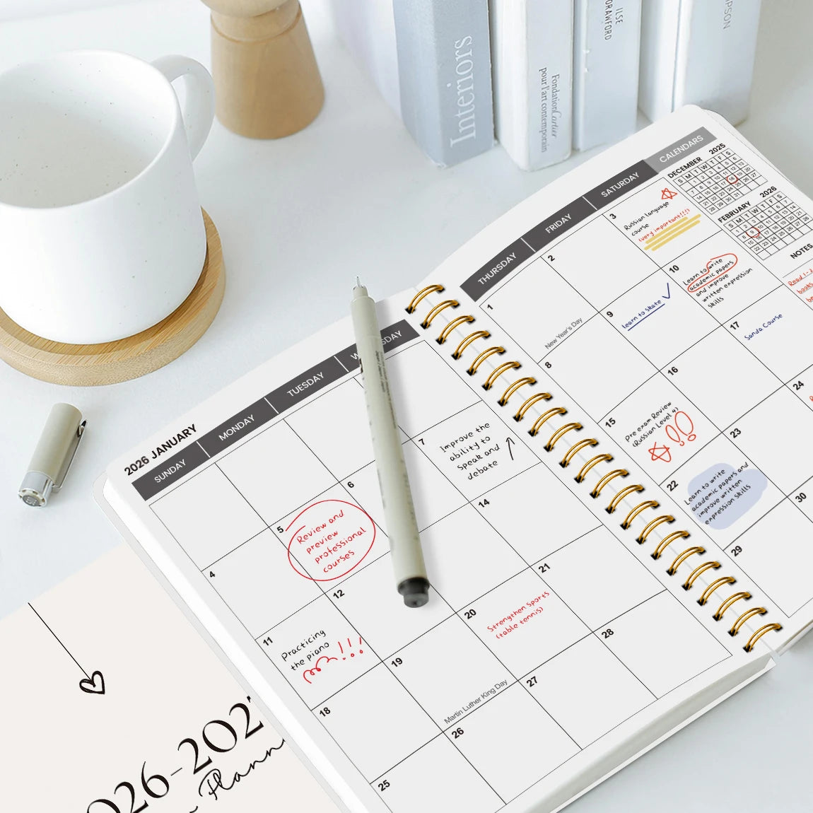 2026–2027 A5 Weekly & Monthly Planner