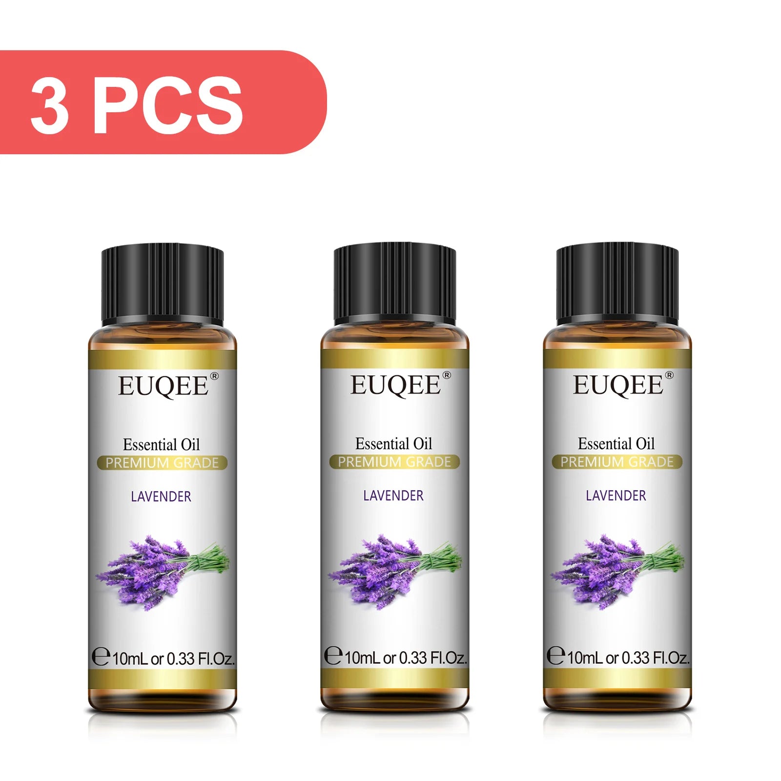 EUQEE 3-Piece Essential Oil Set, 10ml