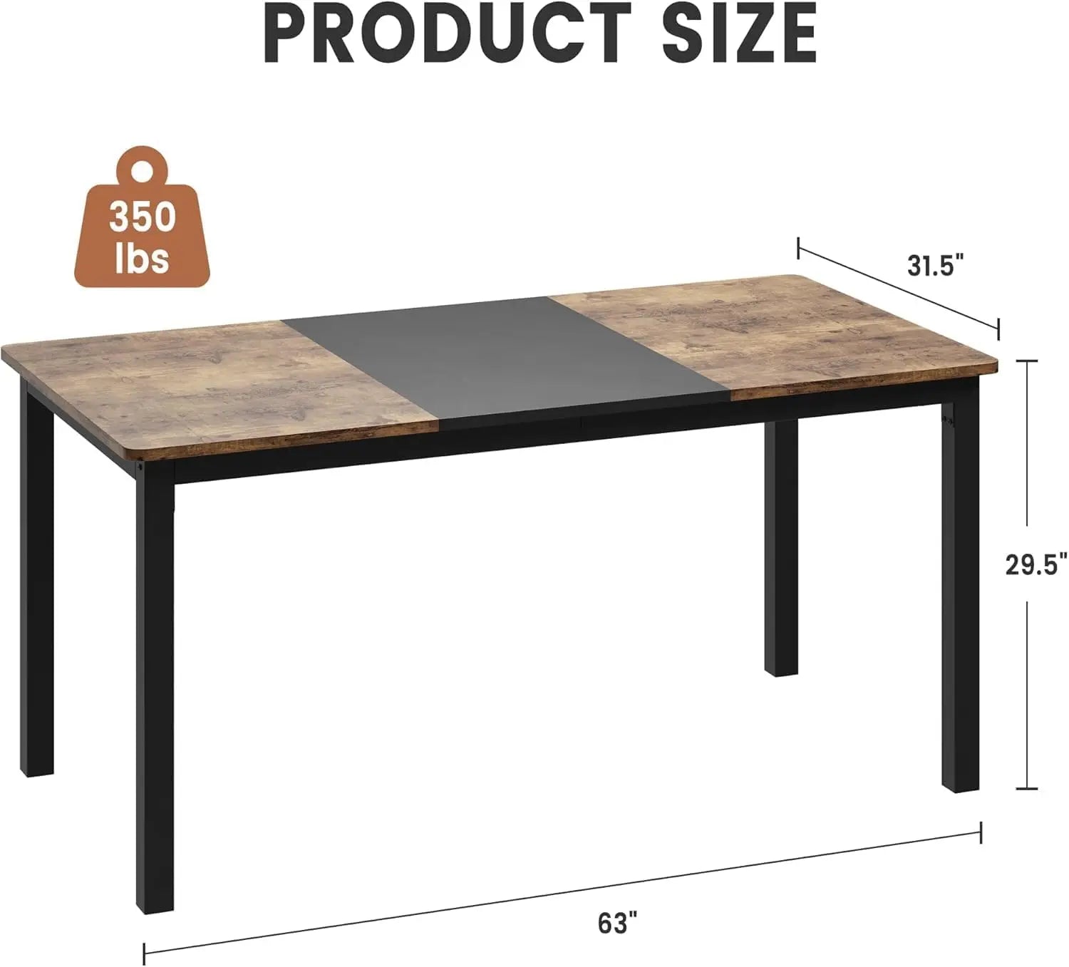 Black Metal Frame Computer & Writing Desk
