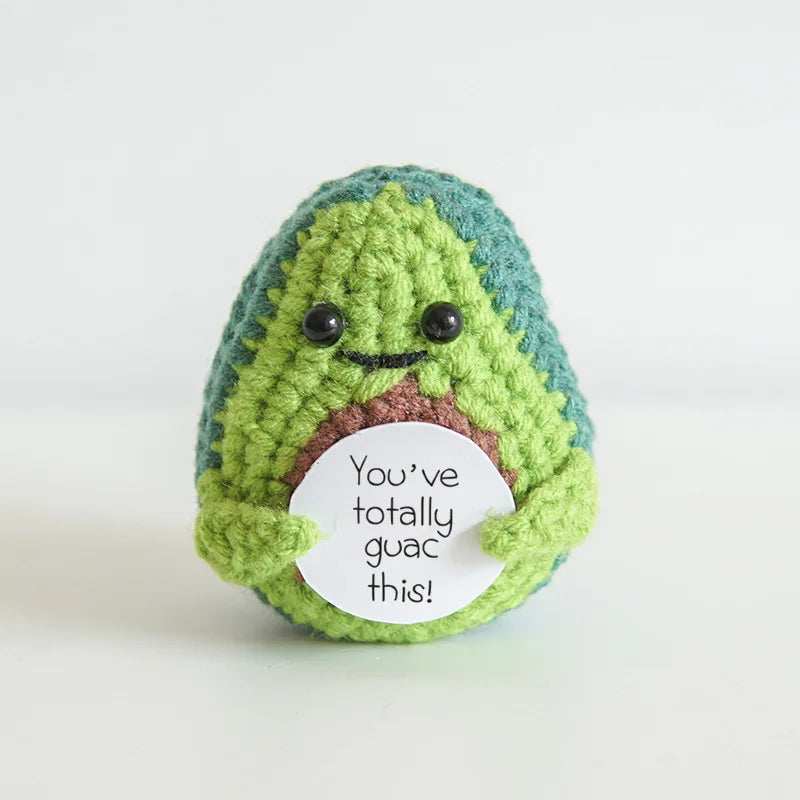 Positive Crochet Doll with Affirmation Card