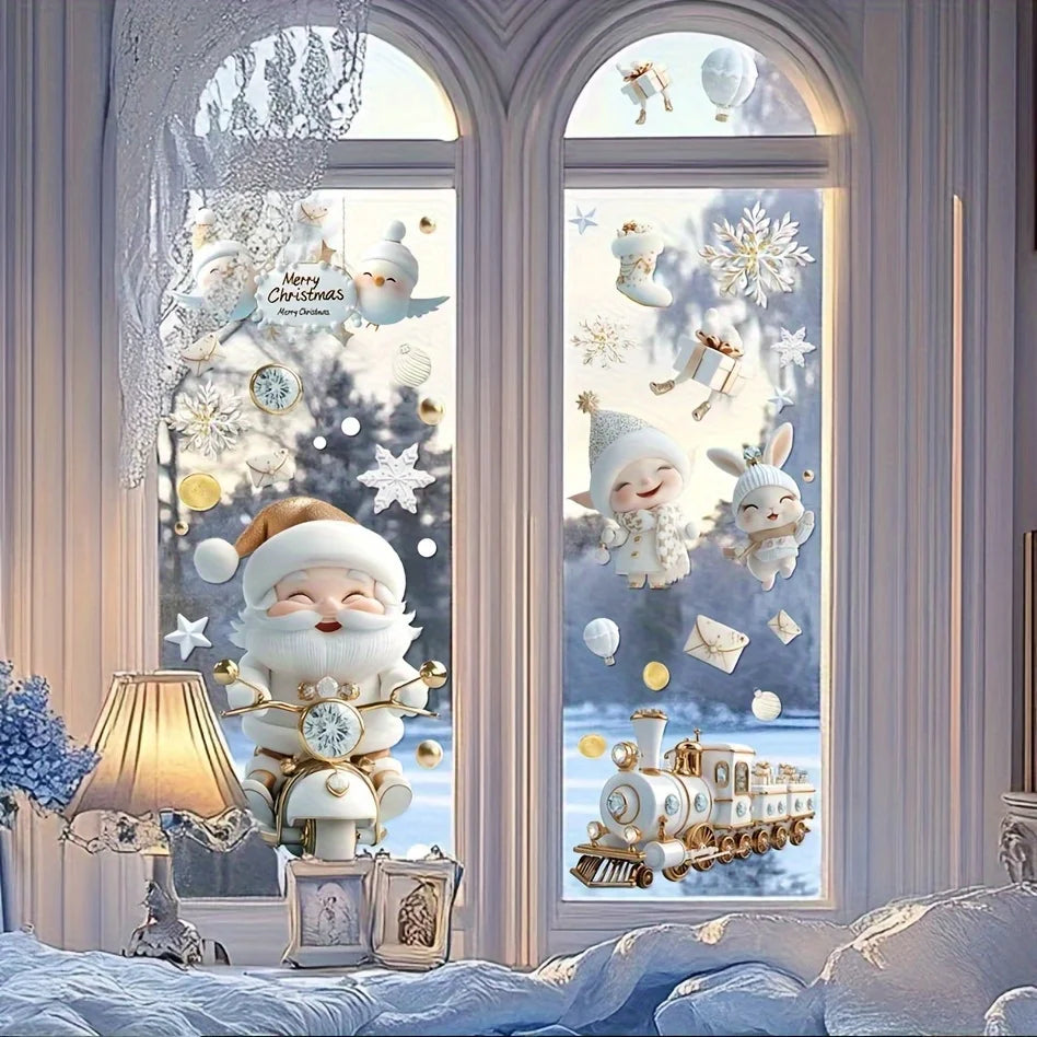 Reusable Christmas Window Stickers – 9 Sheets