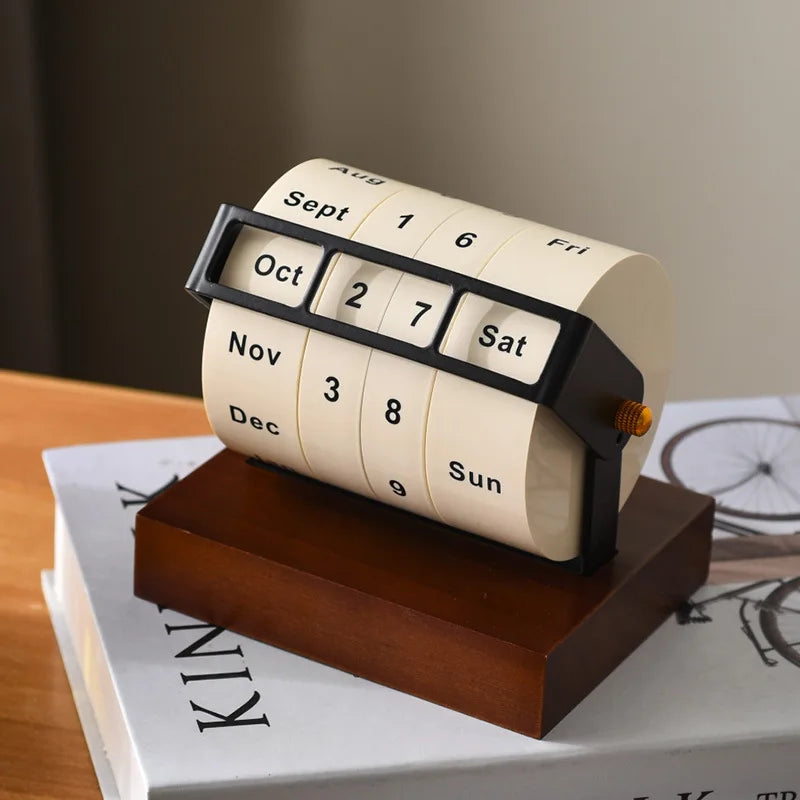 Rotating Wheel Perpetual Desk Calendar