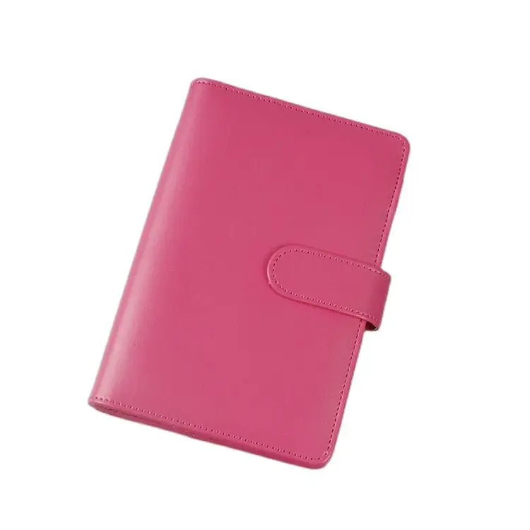 Macaron PU Leather Binder – A5/A6 DIY Planner Cover for School & Office