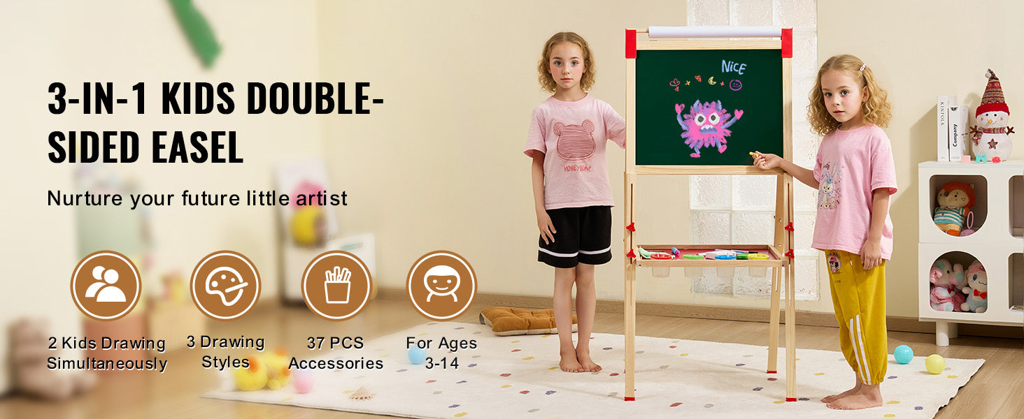 Children’s Magnetic Drawing Board & Easel:
