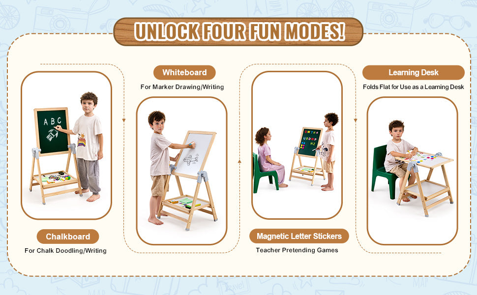 Standing Magnetic Drawing Board Art Easel