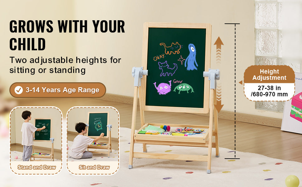 Standing Magnetic Drawing Board Art Easel