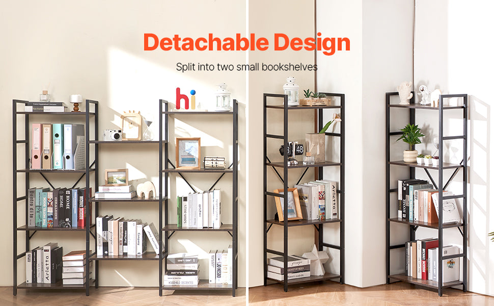 SucceBuy Industrial Metal Bookshelf