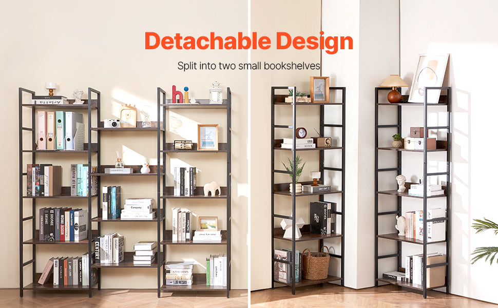 SucceBuy Industrial Metal Bookshelf