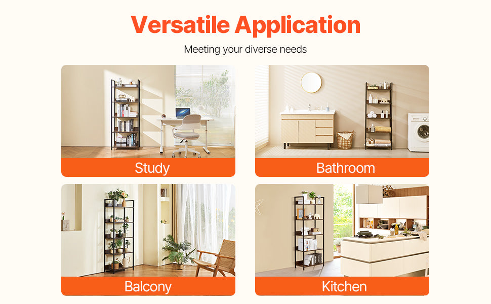 SucceBuy Industrial Metal Bookshelf