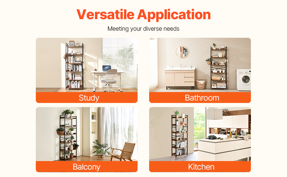 SucceBuy Industrial Metal Bookshelf