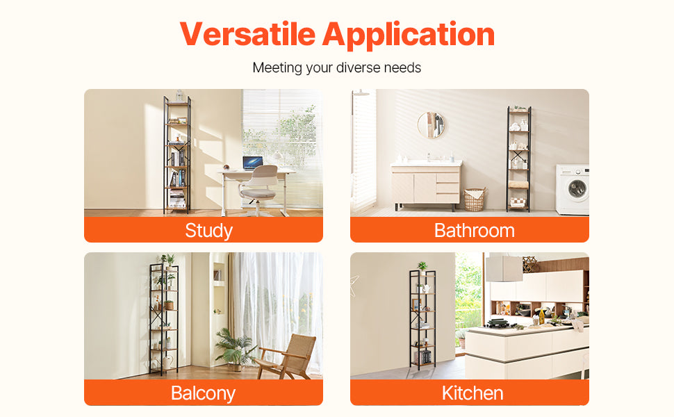 SucceBuy Industrial Metal Bookshelf