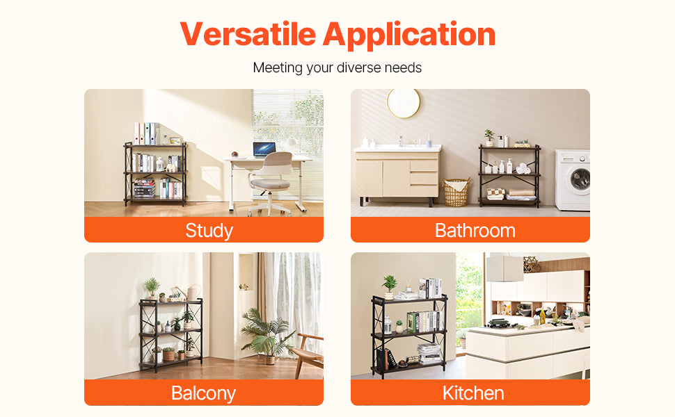 SucceBuy Industrial Metal Bookshelf